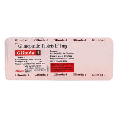 Glimda 1mg Tablet 10'S - Diabetes-Ant