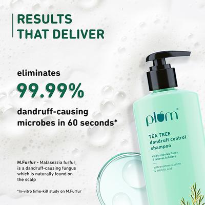 Plum Tea Tree Dandruff Control Shampoo I With Tea Tree Oil, Propanediol Caprylate 250 ml - Shampoos