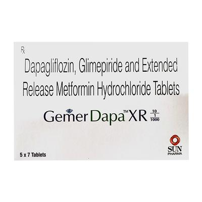 GEMER DAPA XR 10/1/1000 Tablet 7's - Diabetes-Ant