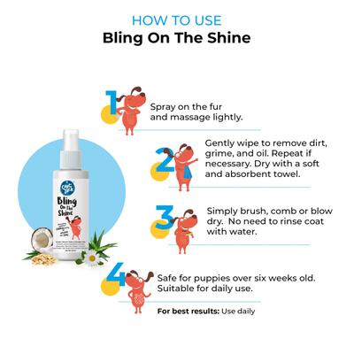 Capt. Zack Bling On The Shine Waterless Shampoo 50 ml - Pet Healthcare