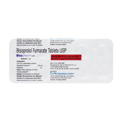 BISOPHARM 1.25 Tablet 10's - Hypertension-Bet