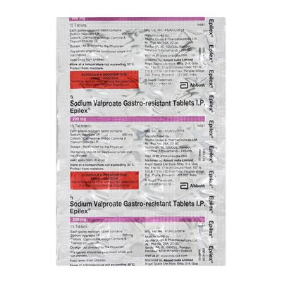 Epilex 200mg Tablet 15'S - Epilepsy/Convulsion-Ant