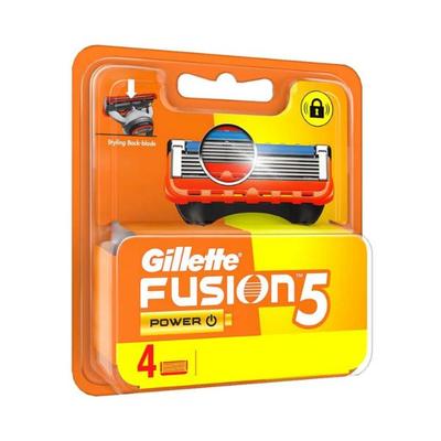 Gillette Fusion5 Power Styling Back-Blades- 4 Cartridges 1's - Razors & Cartridges