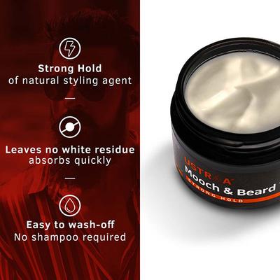 Ustraa Mooch & Beard Wax - Strong Hold 50 gm - Beard Wax