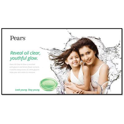 Pears Oil Clear & Glow Bathing Bar with Glycerin 98% , Lemon Flower Extracts 75 gm - Soaps