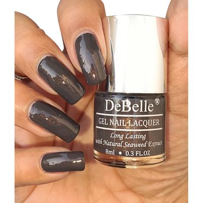 DeBelle Gel Nail Lacquer Copper Glaze Dark Grey Nail Polish 8 ml - Nail Polish