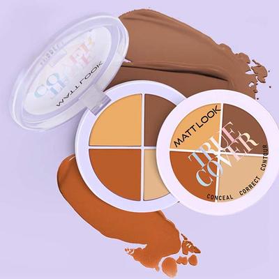 Matt Look True Cover Conceal, Correct and Contour Palette, Long Lasting Texture - Sugar Biscuit 12 gm - Concealer