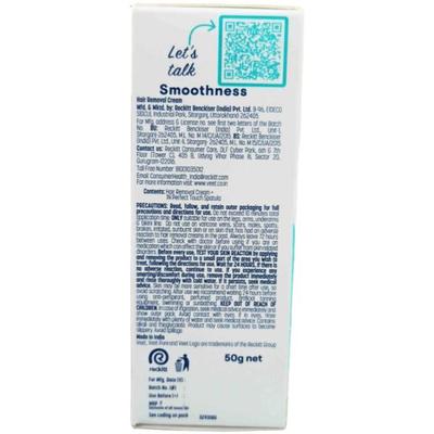 Veet Pure Hair Removal Cream Dry To Normal Skin With Organic Aloe Vera & Mints Extracts 50 g - Shaving & Hair Removal