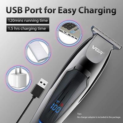 VGR V-070 Trimmer 120 min Runtime 5 Length Settings (Black) 1's - Trimmers