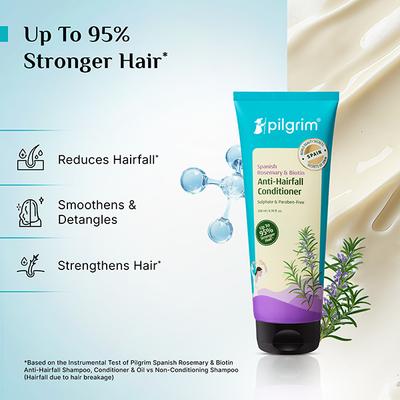 Pilgrim Spanish Rosemary & Biotin Anti-Hairfall Conditioner for Reducing Hair Loss & Breakage 200 ml - Conditioners
