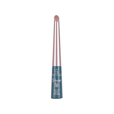 Half N Half Power Up Felt Tip Matte Eyeliner, 24H Long Lasting- Teal Green 4.8 ml - Eyeliners