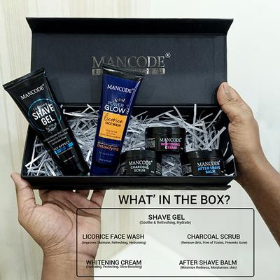Mancode Glow Kit Gift Set for Men - Complete Grooming & Skincare for Radiant, Revitalized Skin 1's - Makeup Kits & Sets