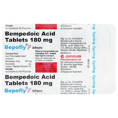 BEPOFLY 180 Tablet 10's - High Cholesterol-Dys
