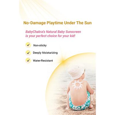 Baby Chakra Moisturizing Natural Baby Sunscreen SPF 30+ PA+++ 60gm - Body Sunscreen