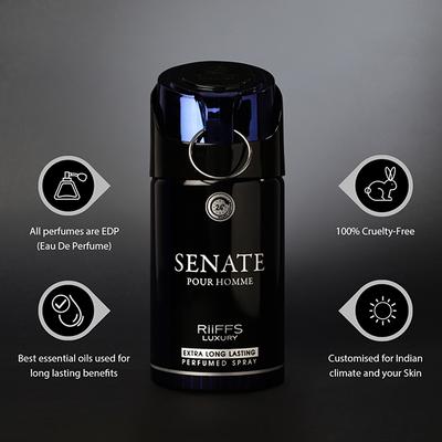 RiiFFS Luxury Senate Pour Homme Body Spray for Men 250 ml - Men Perfumes (Edt/Edp)