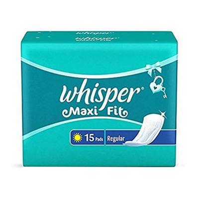 Whisper Maxi Nights Sanitary Pads for Women, Regular, 15 Napkins 1's - Sanitary Napkins