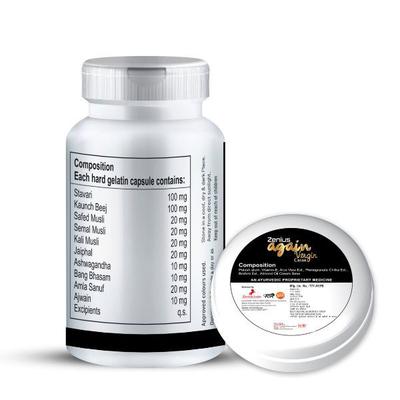 Zenius Again Vergin Capsule 60's + Again Vergin Cream 50 gm 1's - Other Supplements