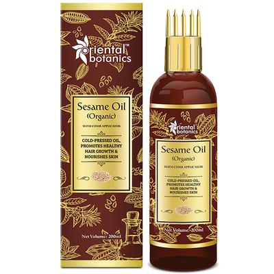 Oriental Botanics Organic Sesame Oil with Comb Applicator 200 ml - Hair Oils