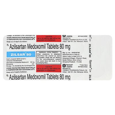 Zilsar 80mg Tablet 10'S - Hypertension-Ang