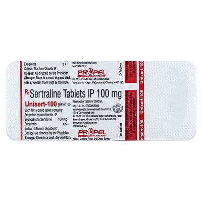 UNISERT 100 Tablet 10's - Depression-Ant