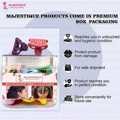 Majestique Stylish Premium Matte Plastic Hair Clutcher, Claw Clip, For Women, Girls With Box 10's - Hair Clips/Bands