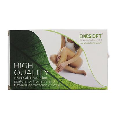 Biosoft Disposable Wax Spatuala (100Pc Box) Essentials 100 gm - Shaving & Hair Removal