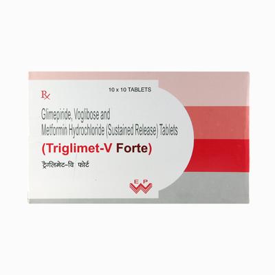 Triglimet V Forte Tablet 10'S - Diabetes-Ant