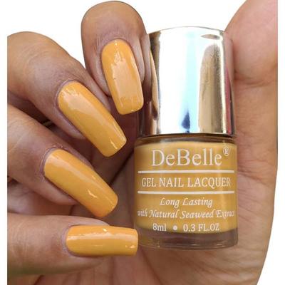DeBelle Gel Nail Lacquer Yellow Topaz Mustard Yellow Nail Polish 8 ml - Nail Polish