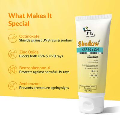 Fixderma Shadow SPF 30+ Gel 75 gm - Face Gels