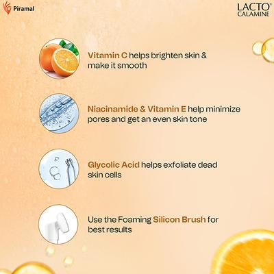 Lacto Calamine Vitamin C Foaming Face Wash, Brightens Skin, Control Blackheads and Whiteheads 150 ml - Face Wash & Cleansers
