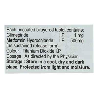 GLISIM M 1mg Tablet 10's - Diabetes-Ant