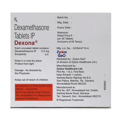 Dexona 0.5mg Tablet 30'S - Hormonal Therapy-Cor