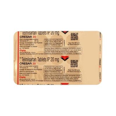 Cresar 20mg Tablet 15'S - Hypertension-Ang