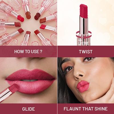 Swiss Beauty Pure Lustre Lipstick -Just Peachy 3.8 g - Lipsticks
