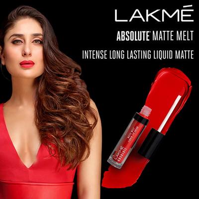 Lakme Absolute Matte Melt Liquid Lip Color Red Vibe 6 Ml - Liquid Lipsticks