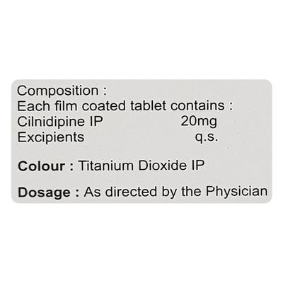 CILAPRESS 20 Tablet 10's - Hypertension-Cal