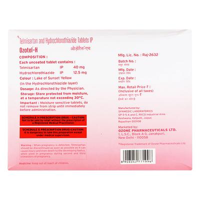 OZOTEL H Tablet 30's - Hypertension-Ang