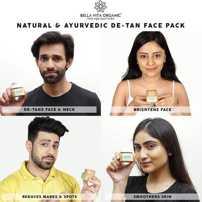 Bella Vita Organic De Tan Removal Face Pack 85 gm - Face Packs