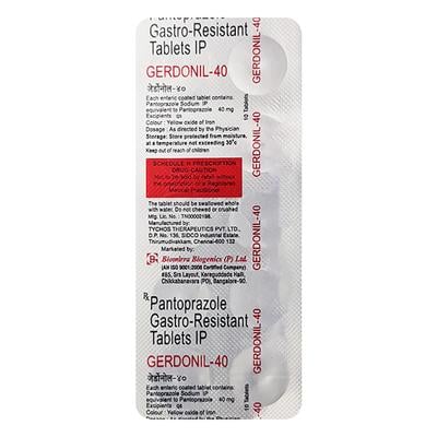 GERDONIL 40 Tablet 10's - Ulcer/Reflux/Flatulence-Aaa