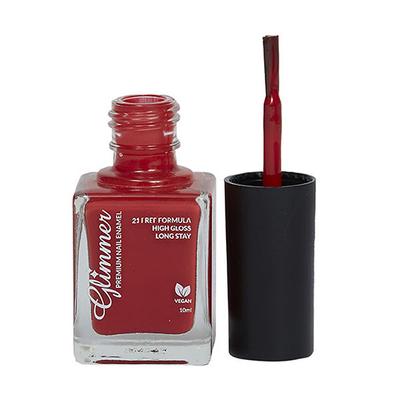 Glimmer Premium Nail Enamel Blood Red 10 ml - Nail Polish