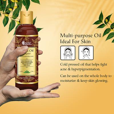 Oriental Botanics Organic Neem Oil with Comb Applicator 200 ml - Hair Oils
