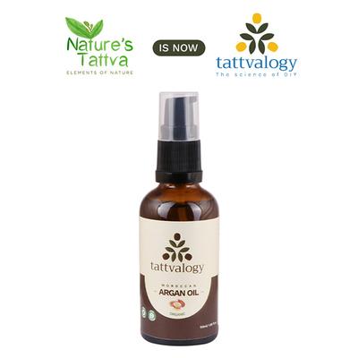 Tattvalogy Certified Organic Moroccan Argan Oil- Cold Pressed 50 ml - Hair Oils