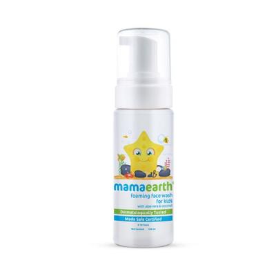 Mamaearth Foaming Face Wash For Kids With Aloe Vera & Coconut For Gentle Cleansing 150 ml - Baby Body Wash