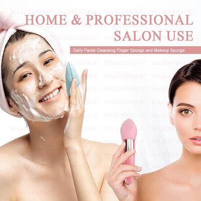Majestique Facial Cleaning Sponge With Cut Makeup Sponge - Color May Vary 1's - Sponges & Applicators