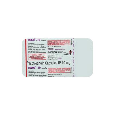 Isac 10mg Capsule 10'S - Acne-Acn