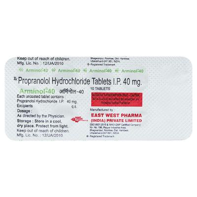 Arminol 40mg Tablet 10'S - Hypertension-Bet