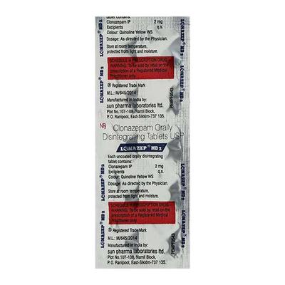 Lonazep MD 2mg Tablet 10'S - Anxiety-Anx