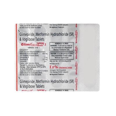 Glimisave MV 1 Tablet 15'S - Diabetes-Ant