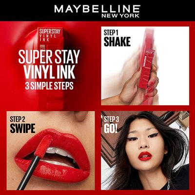 Maybelline New York Super Stay Vinyl Ink Liquid Lipstick, 20 Coy 4.2ml - Lipsticks