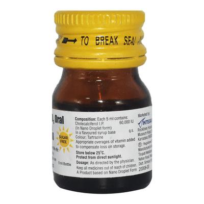BON DK Shot 60000IU Sugar Free Oral Solution 5ml - Supplements-Vit